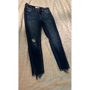 KanCan Dark Blue Distressed Faded Stretchy Skinny Jeans- Size 11/29